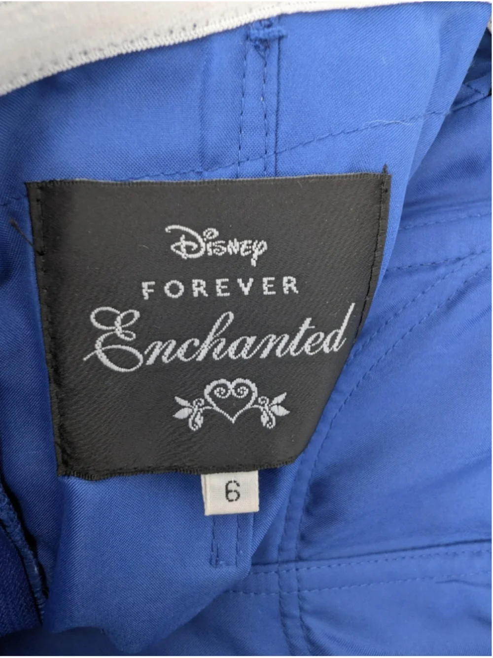 Disney Forever Enchanted Maxi Dress Sz 4 Blue Formal HoCo Prom Event Princess